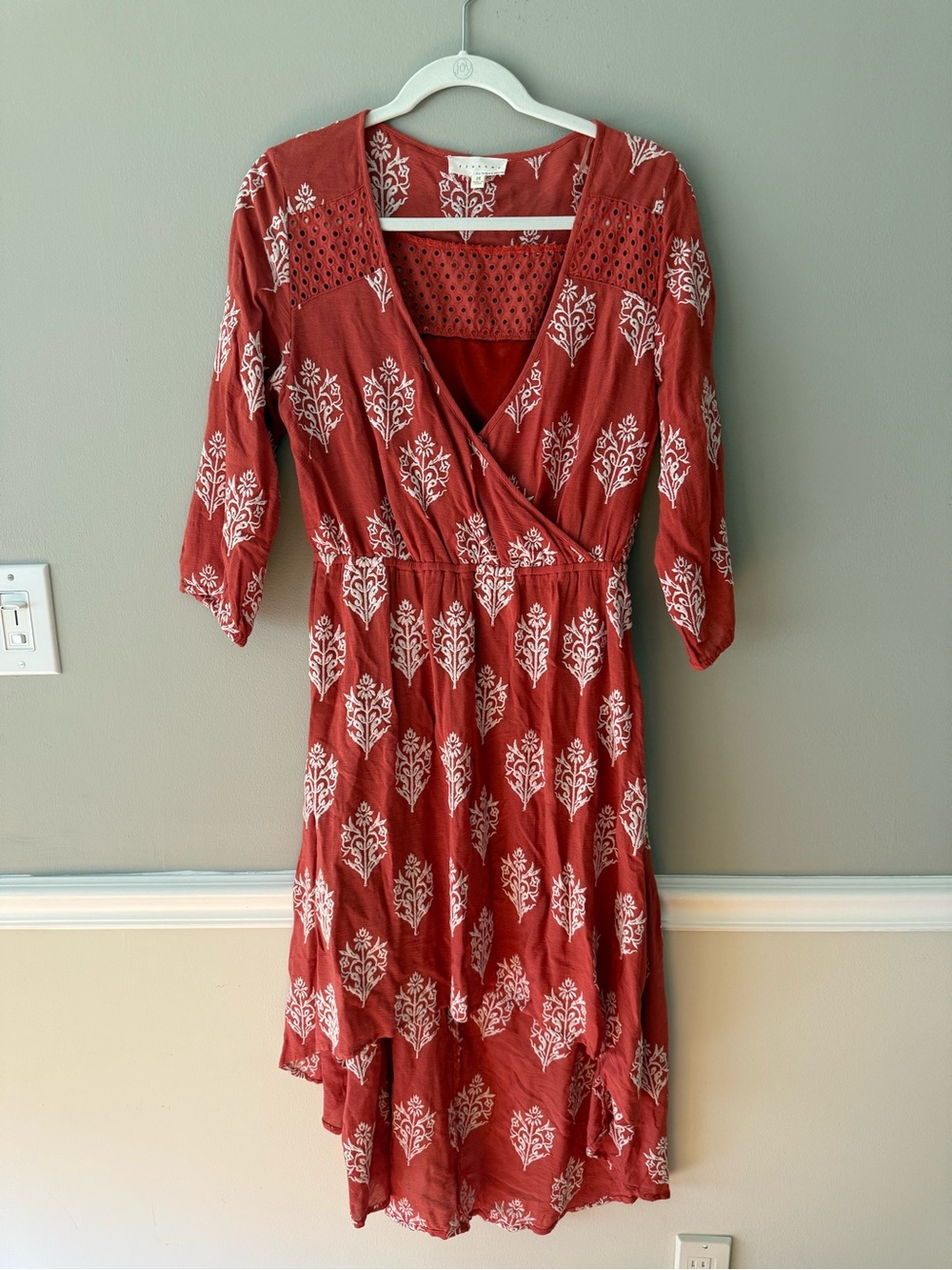 Dance & Marvel Printed Bohemian High-Low Wrap Dress
